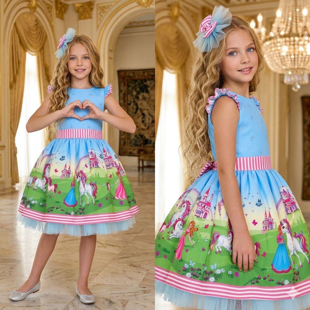princess/unicorn pufnasta haljina
